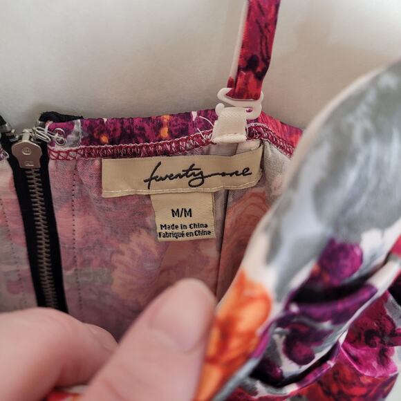 Forever 21 babydoll corset top purple floral size Med Y2K Sexy Garden Girl Fairy - Picture 3 of 7